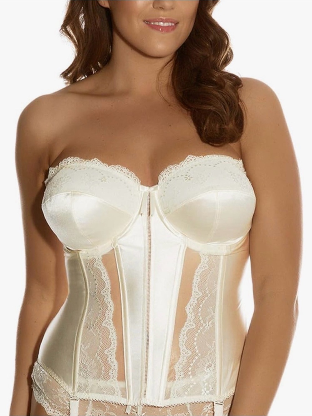 NWT Maria by Elomi Corset Basque Bustier Girdle 42I Wedding Lingerie Bra Bridal